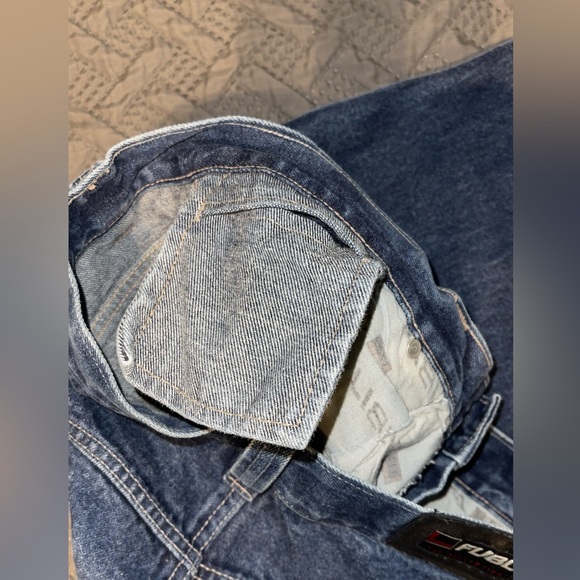 FUBU 'THE COLLECTION' CARGO DENIM BLUE JEANS - Picture 7 of 10